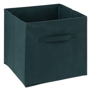 5Five Opbergmand/kastmand - 29 liter - emerald groen - 31 x 31 x 31 cm   -