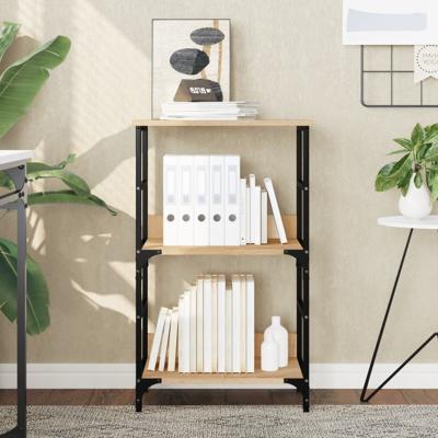 Boekenrek 50x33x82 cm bewerkt hout sonoma eikenkleurig