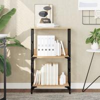 Boekenrek 50x33x82 cm bewerkt hout sonoma eikenkleurig