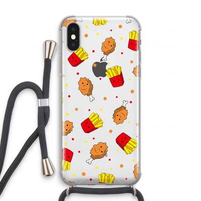 Chicken 'n Fries: iPhone XS Transparant Hoesje met koord