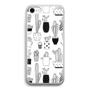 Cactusmotief: iPhone SE 2020 Transparant Hoesje