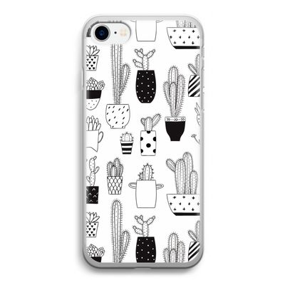 Cactusmotief: iPhone SE 2020 Transparant Hoesje