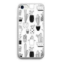 Cactusmotief: iPhone SE 2020 Transparant Hoesje