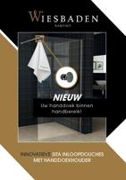 Wiesbaden Sita inloopdouche met handdoekhouder 100x200 cm chroom/8 mm helder glas met Nano coating