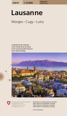 Wegenkaart - landkaart 25014 Lausanne - | Swisstopo