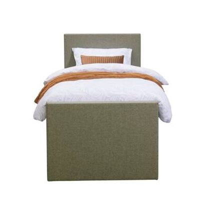 Boxspring met opbergruimte en voetbord Liv egaal - groen - 90x200cm - Leen Bakker