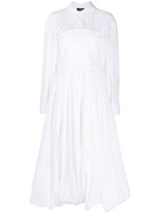 A.W.A.K.E. Mode robe-chemise à design de corset - Blanc