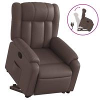 vidaXL Sta-op-fauteuil verstelbaar kunstleer bruin - thumbnail