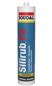 Soudal Silirub P2 | Beglazingskit | Zwart | 600 ml - 116356