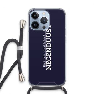 Blijve plakken in Negenduust: iPhone 13 Pro Transparant Hoesje met koord
