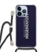 Blijve plakken in Negenduust: iPhone 13 Pro Transparant Hoesje met koord