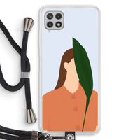 Leaf: Samsung Galaxy A22 4G Transparant Hoesje met koord Leaf: Samsung Galaxy A22 4G Transparant Hoesje met koord