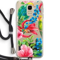 Papegaaien: Samsung Galaxy J6 (2018) Transparant Hoesje met koord