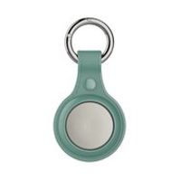 AirTag case Litchi Texture series - siliconen sleutelhanger met ring - groen