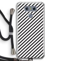 Strepen zwart-wit: LG G6 Transparant Hoesje met koord