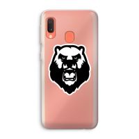 Angry Bear (white): Samsung Galaxy A20e Transparant Hoesje Angry Bear (white): Samsung Galaxy A20e Transparant Hoesje