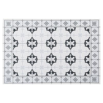 Rechthoekige placemat mozaiek grijs vinyl 45 x 30 cm