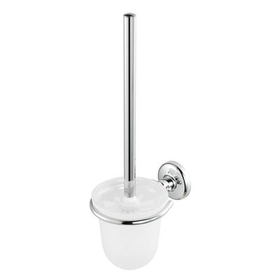 Geesa Hotel Toiletborstel met houder Chroom (witte borstelkop) 915311-02
