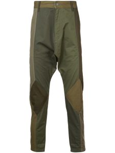 Mostly Heard Rarely Seen pantalon à design patchwork - Vert