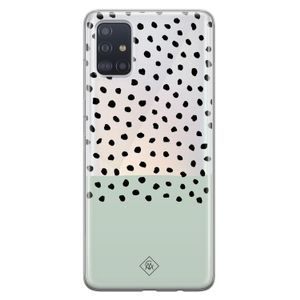 Samsung Galaxy A51 transparant hoesje - Blue spots