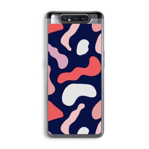 Memphis Shapes Pink: Samsung Galaxy A80 Transparant Hoesje
