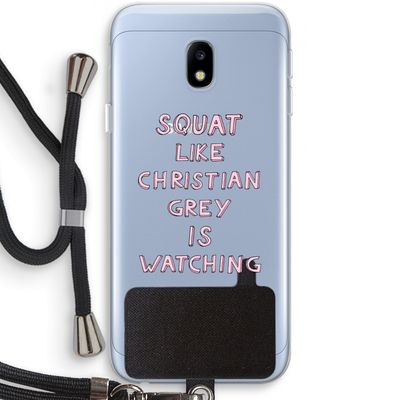 Christian Grey: Samsung Galaxy J3 (2017) Transparant Hoesje met koord