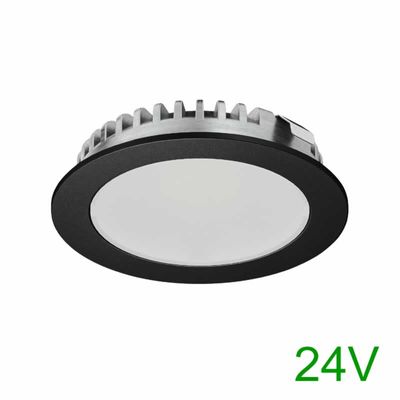 LED inbouwspot 24V 2.5W 140 lumen 2700K 100° 58mm zwart dimbaar IP20 Hafele snoer 2 meter 83375324