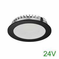 LED inbouwspot 24V 2.5W 140 lumen 2700K 100° 58mm zwart dimbaar IP20 Hafele snoer 2 meter 83375324