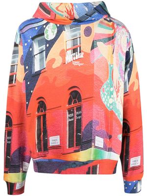 MSFTSrep hoodie en coton à imprimé graphique - Bleu