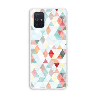 Gekleurde driehoekjes pastel: Galaxy A71 Transparant Hoesje