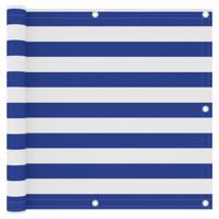 VidaXL Balkonscherm 90x300 cm oxford stof wit en blauw