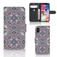 Apple iPhone X | Xs Bookcase Flower Tiles