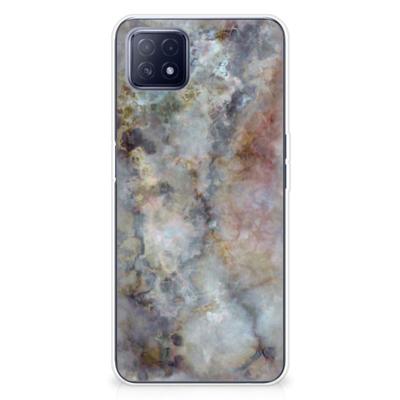 OPPO A53 5G | OPPO A73 5G | TPU | Siliconen hoesje | Marmer Grijs