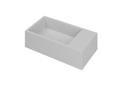 INK Fontein Versus Zonder Kraangat Rechts Polystone Mat Wit 36x18x9 cm
