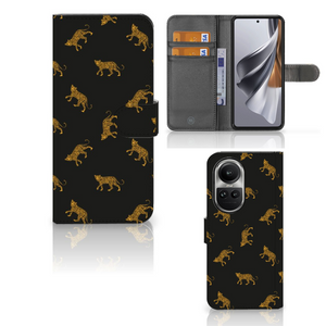 Telefoonhoesje met Pasjes voor OPPO Reno10 | 10 Pro Leopards