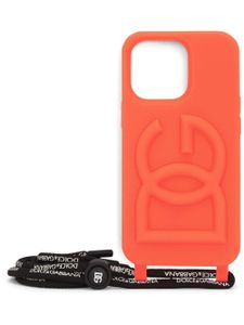 Dolce & Gabbana coque d'iPhone 13 Pro à logo embossé - Orange