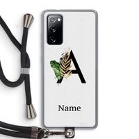 Charcoal Flora: Samsung Galaxy S20 FE / S20 FE 5G Transparant Hoesje met koord