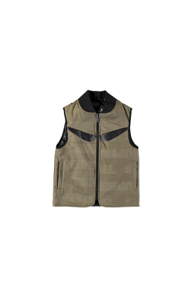 SUPERREBEL Jongens bodywarmer softshell Reef - Army groen