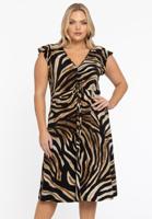 Yoek Jurk met v-hals PANTHERA | Bruin | Maat 58/60 Yoek Jurk met v-hals PANTHERA | Bruin | Maat 58/60