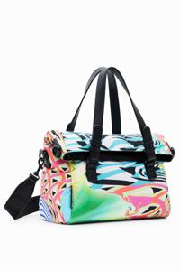 Middelgrote tas met psychedelische geometrische vormen - MATERIAL FINISHES - U