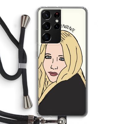 Mary Kate: Samsung Galaxy S21 Ultra Transparant Hoesje met koord