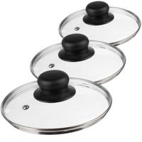 Universele glazen pannendeksels - set van 5x st - 16/20/24/28/29,5 cm