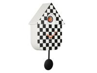 Karlsson Modern Cuckoo Checker Kwartsklok Overige Zwart, Wit - thumbnail