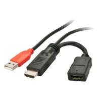 HDMI-adapter LINDY HDMI 1.4 M/F 5 m Zwart