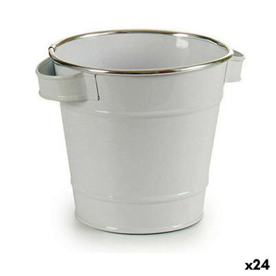 Grondlegger Ibergarden Wit Zilverkleurig Zink Kubus 19,5 x 14,5 x 16,5 cm (24 Stuks)