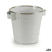 Grondlegger Ibergarden Wit Zilverkleurig Zink Kubus 19,5 x 14,5 x 16,5 cm (24 Stuks)