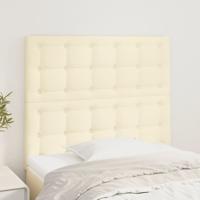 Hoofdborden 2 st 90x5x78/88 cm kunstleer crmekleurig