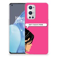 OnePlus 9 Pro Silicone-hoesje Woman Don't Touch My Phone