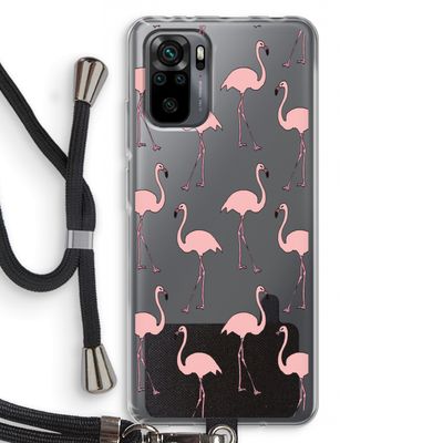 Anything Flamingoes: Xiaomi Redmi Note 10 Pro Transparant Hoesje met koord