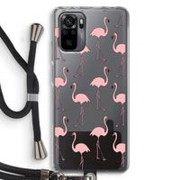 Anything Flamingoes: Xiaomi Redmi Note 10 Pro Transparant Hoesje met koord